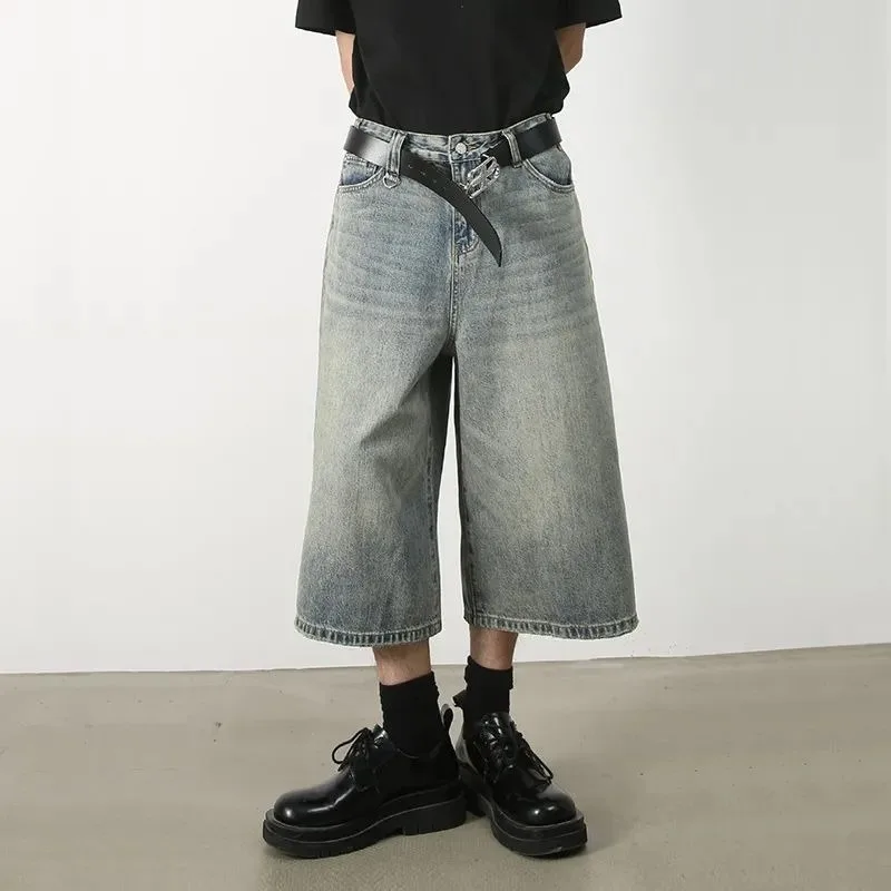 Deeptown Vintage Sciolto Jorts Jeans Y2K Streetwear Pantaloncini Oversize Pantaloni Di Jeans Moda Coreana Pantaloni Larghi Grunge Estate Neutro