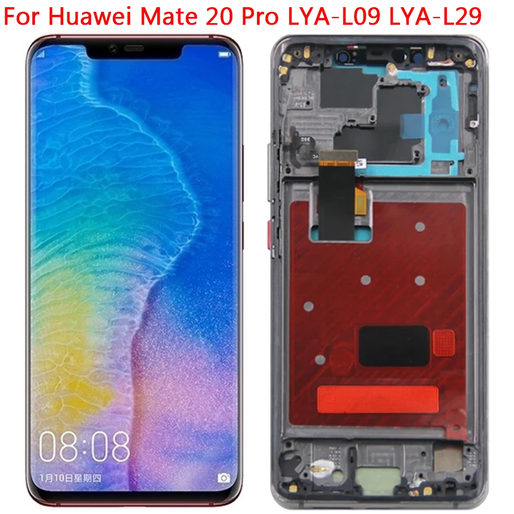 Per Huawei Mate 20 Pro Display Lcd Touch Screen Con Cornice 6.39 "Mate20 Pro Lya-L09 Lya-L29 Sostituzione Schermo Lcd Oled