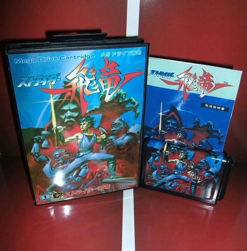 Scheda Di Gioco Strider Con Scatola E Manuale Per Sistema Genesis Sega Md Megadrive A 16 Bit