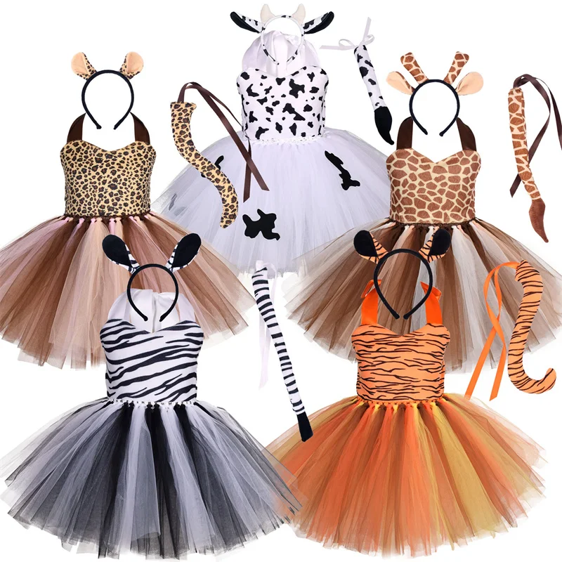 Animal World Cow Tiger Costume Baby Toddler Fred Flintstone Costume Cosplay Photo Shoot