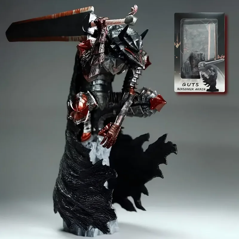 25Cm Berserk Buds L Anime Figure Berserker Armor L Action Figure Berserk Black Spadaccino Figurine Collection Model Doll Toys