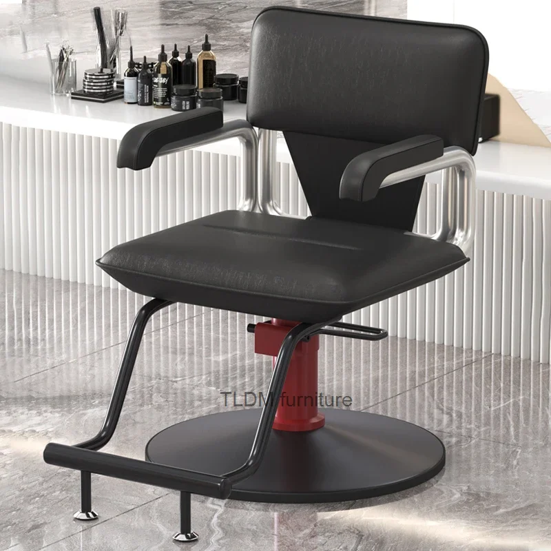 Beauty Rolling Barber Chairs Wheel Reclinabile Manicure Poltrone Da Barbiere Reclinabile Cadeira Cabeleireiro Mobili Commerciali Yq50Bc