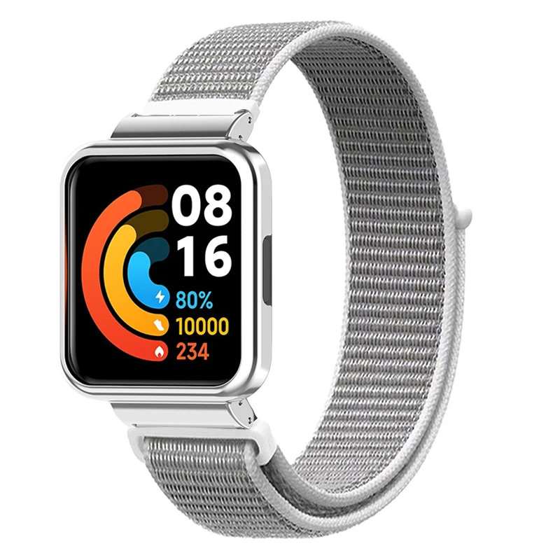 Cinturino In Nylon Per Redmi Watch 2 Lite Smartwatch Accessori Per Redmi Watch 2 Lite Bracciale + Custodia In Metallo Per Redmi 2 Lite Wristband