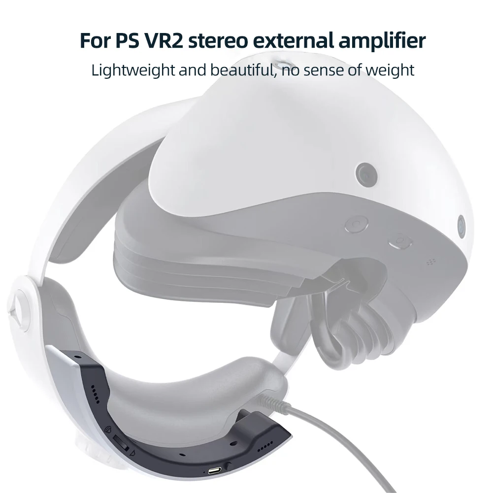 Per Ps Vr2 Altoparlante Casco Amplificatore Esterno Stereo 3.5Mm Interfaccia Audio Casco Amplificatore Esterno Batteria 300Mah Per Ps Vr2