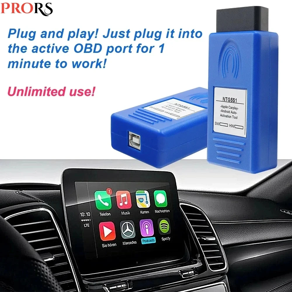 Davvero Ultimo Ntg5S1 Carplay Per Apple/Android Obd2 Per Mercedes Benz Ntg5.1 Via Obd2 Per Iphone/Android Ntg5 S1 Strumento Di Attivazione
