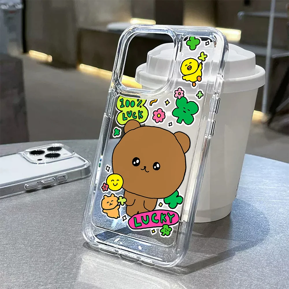 Custodia Per Telefono Big Head Yellow Dog Lucky Bear Per Iphone 14 13 12 11 Pro X Xs Xr Max 15 Plus Cover Posteriore In Acrilico Antiurto Alla Moda