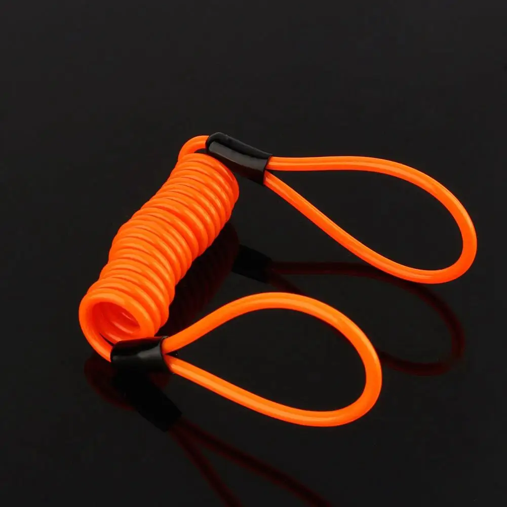 120Cm Moto Scooter Bike Alarm Disc Lock Cavo Di Promemoria Di Sicurezza-Strumento Di Sicurezza Anti Ladro, Arancione Verde Fluorescente