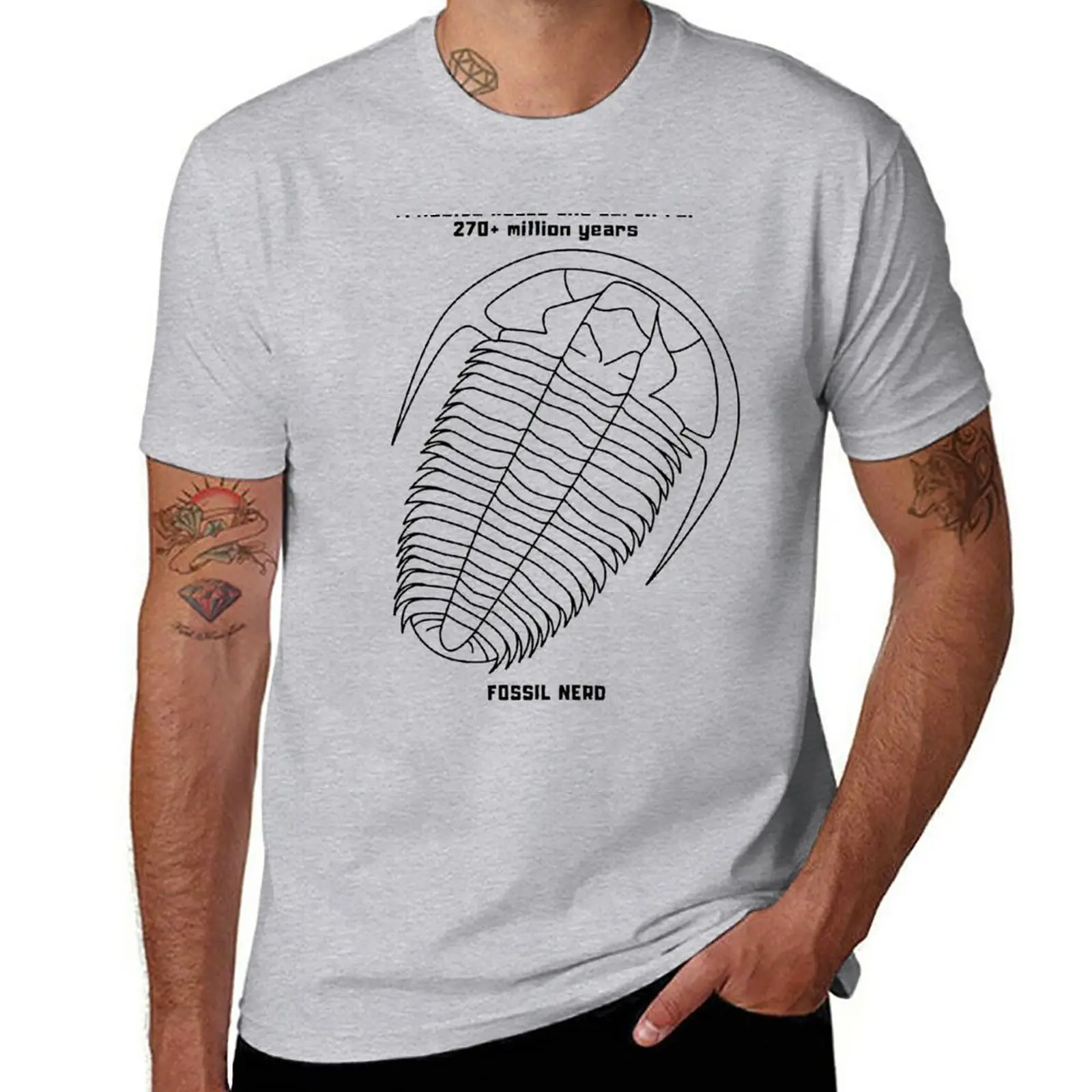 New Fossil Nerd Trilobite Ha Guidato La Terra Per 270 + Milioni Di Anni T-Shirt T-Shirt Magliette Vuote Magliette Da Uomo Casual Elegante
