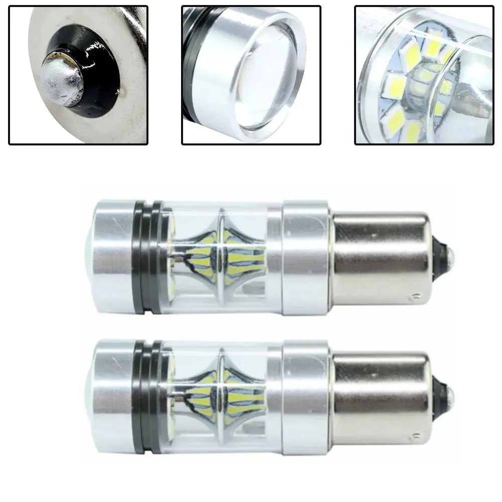 2X100W 1156 Led Stop Luce Di Retromarcia Lampadina Canbus Ba15S 382 P21W Xbd Indicatori Di Direzione Luminosi Accessori Per L'Illuminazione Di Camion 