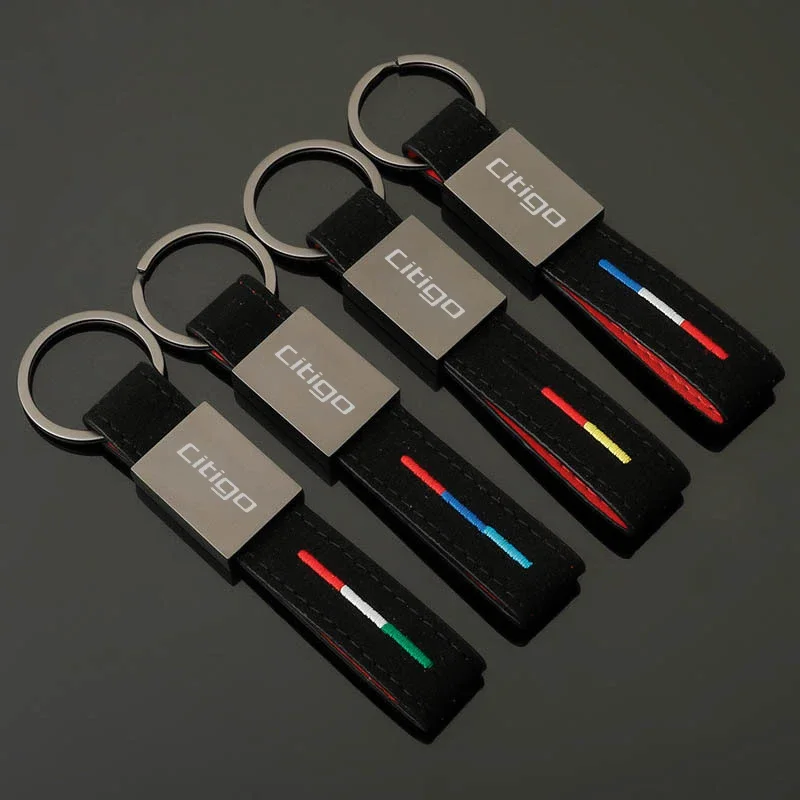 Portachiavi Auto In Pelle Scamosciata Per Skoda Citigo Emblem Citigo Enyaq Fabia Kamiq Karoq Kodiaq Octavia Portachiavi Rapido Fibbia Accessori Auto