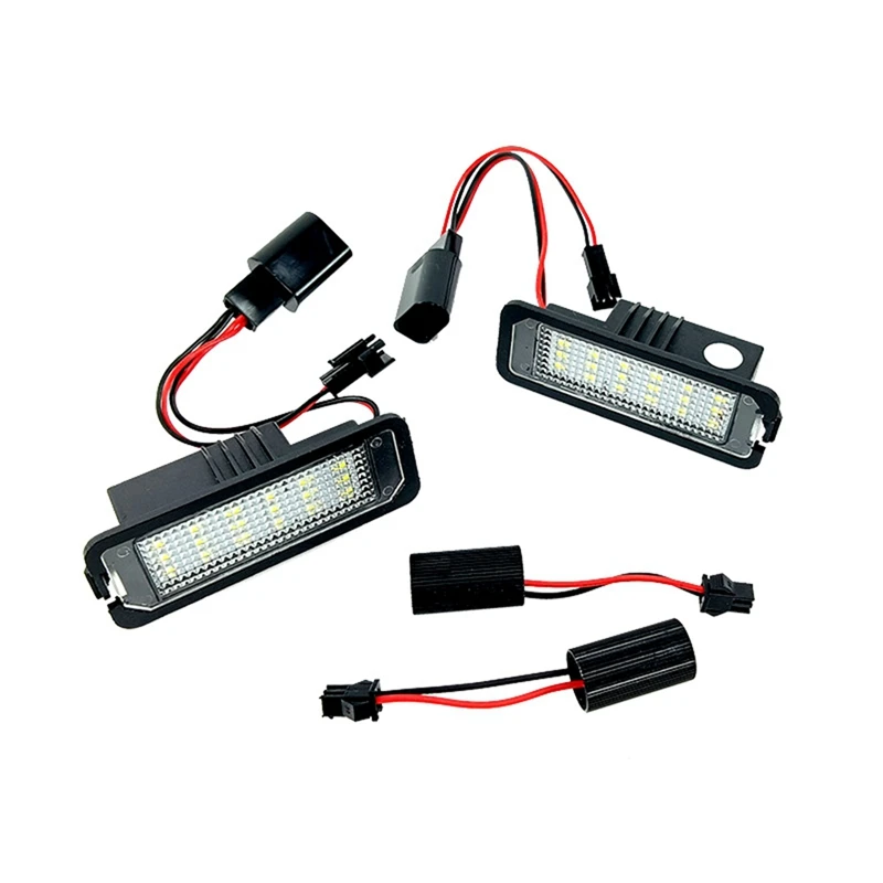 1 Paio Di Luci Targa A Led Per Volkswagen Skoda Polo Golf Porsche Bentley Altea Ricambi Auto