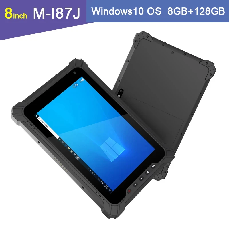 8 ''Rugged Windows10 Tablet Pc Rom 8Gb Ram 128Gb Ip65 Supporto Pc Industriale 4G Wifi Nfc Bt Gps 2D Scanner Charge Cradle Pda