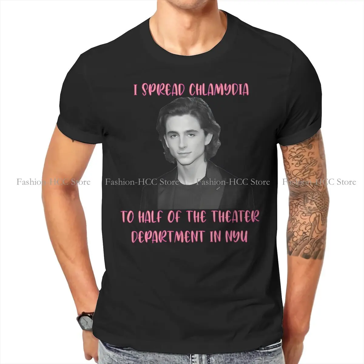I Spread Chlamydia Girocollo Tshirt Timothée Chalamet Tessuto Originale T Shirt Uomo Top Individualità