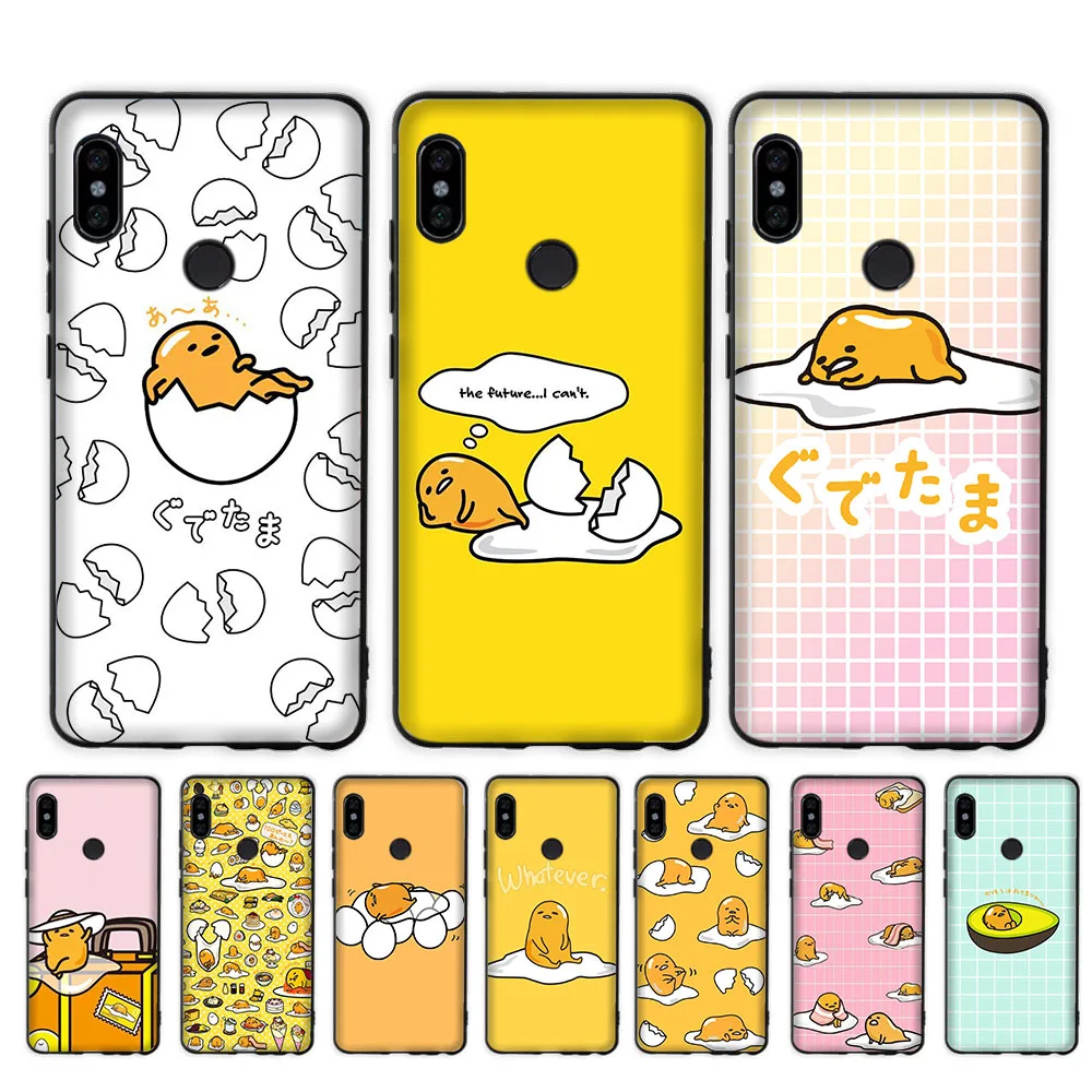 Custodia Per Samsung Note 8 9 10 20 Quantum 2 S22 Ultra S21 Plus S20 Fe S10 Lite Cover Morbida Nera Zr28 Lazy Egg Gudetama