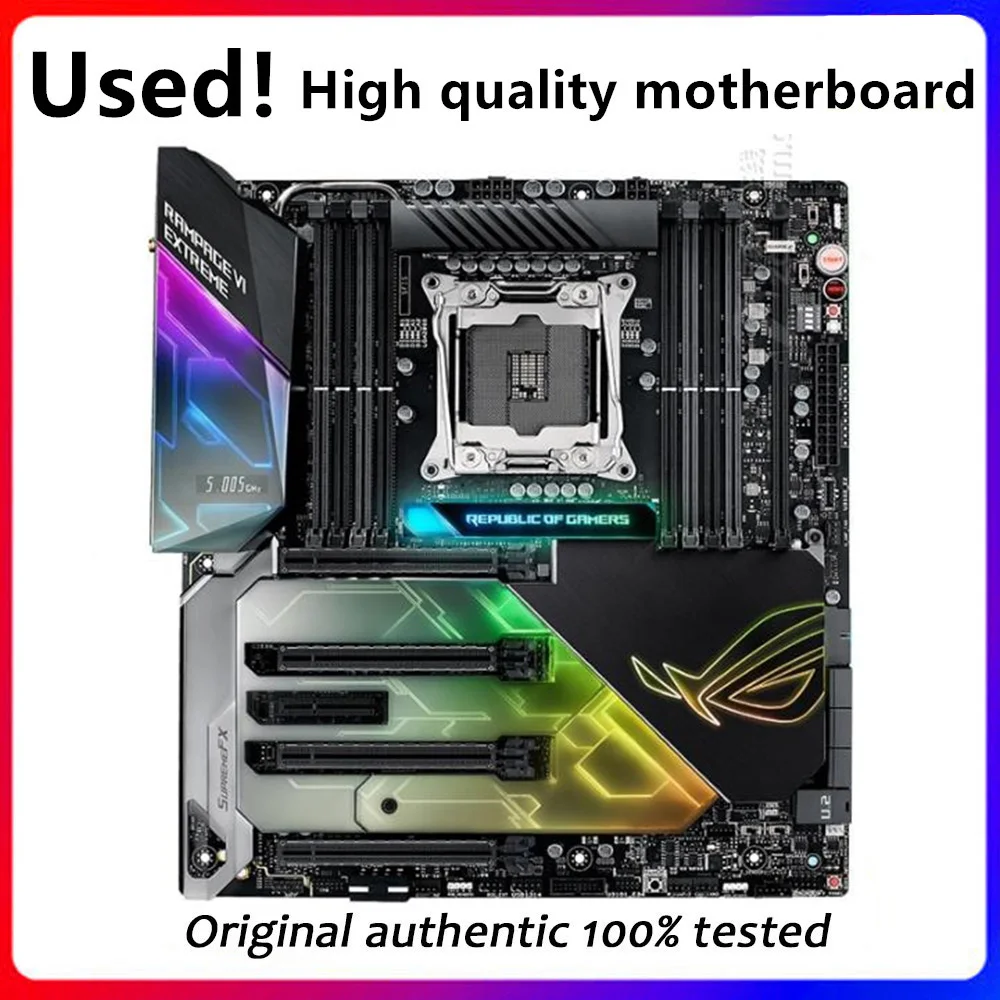 Utilizzato Per Asus Rog Rampage Vi Extreme Original Desktop Intel X299 Ddr4 Scheda Madre Lga Lga 2066 Usb3.0 M.2 Sata3