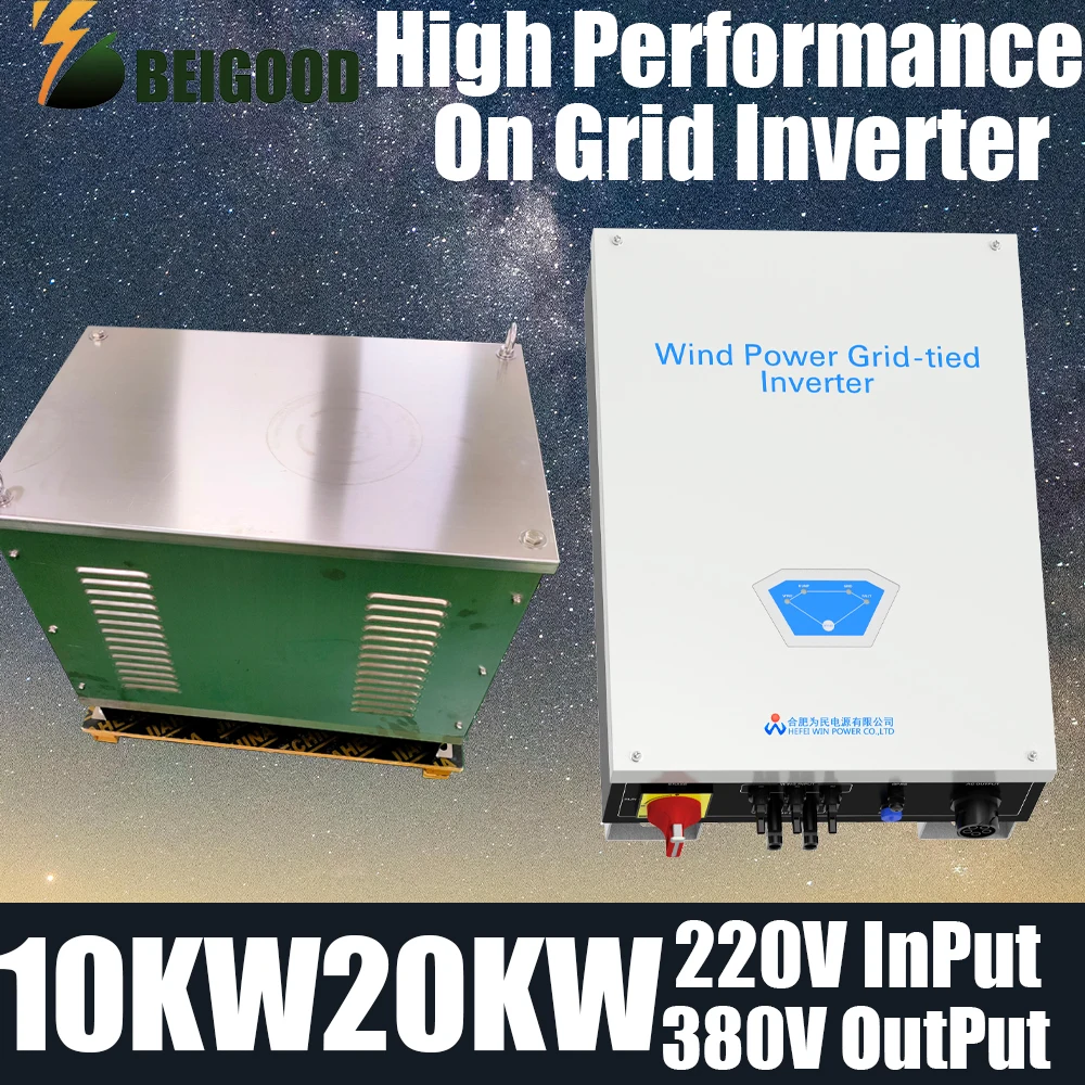 5Kw On Grid Tie Inverter Con Sensore Limitatore Onda Sinusoidale Pura 220V Per Generatore Eolico 380V Mppt Power