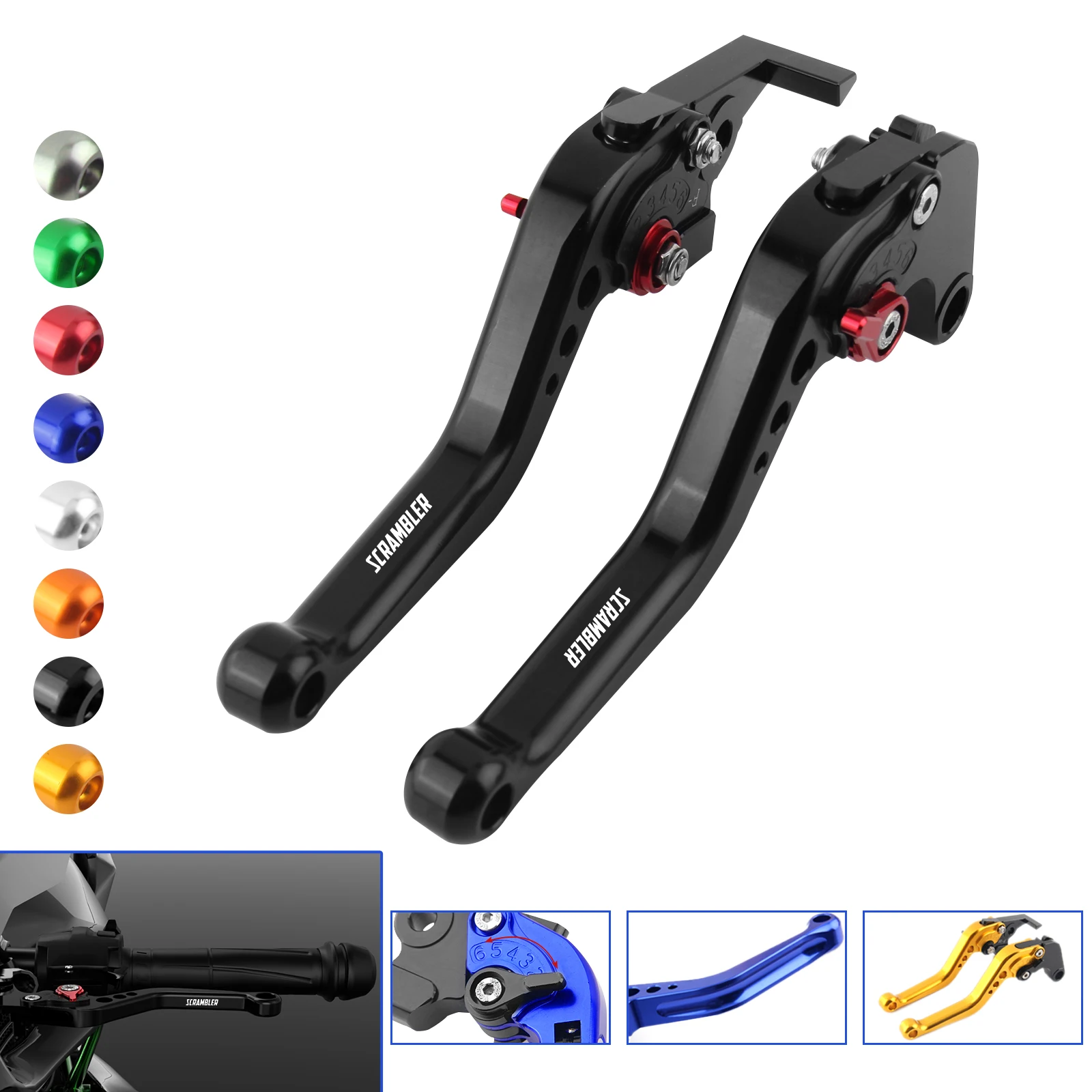 Accessori Moto Maniglie Leva Frizione Freno Corto Regolabili Per Ducati Scrambler 400 Scrambler 800 Scrambler 803