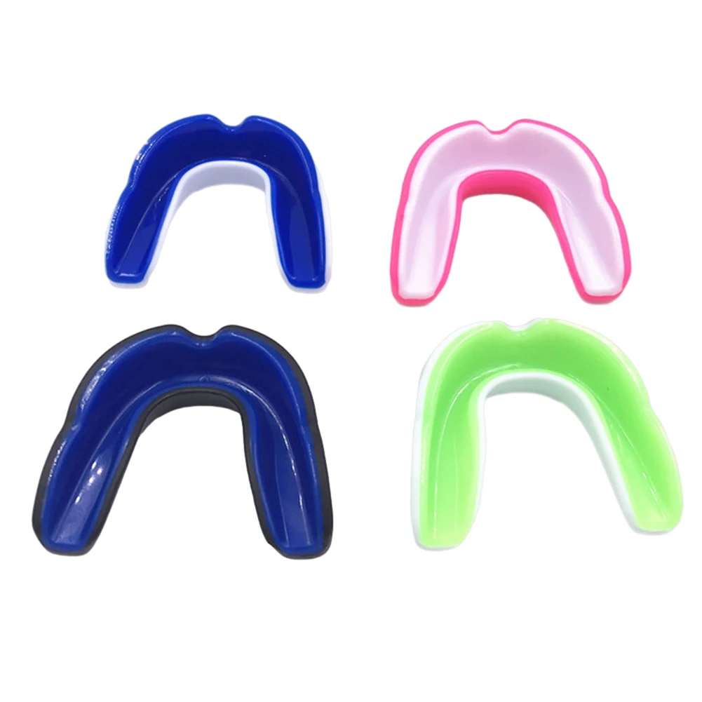 4 Pezzi Paradenti Boxe Gum Shield Paradenti Slim Fit Adulti Junior Paradenti Per Calcio Wrestling Hockey Lacrosse Boxing