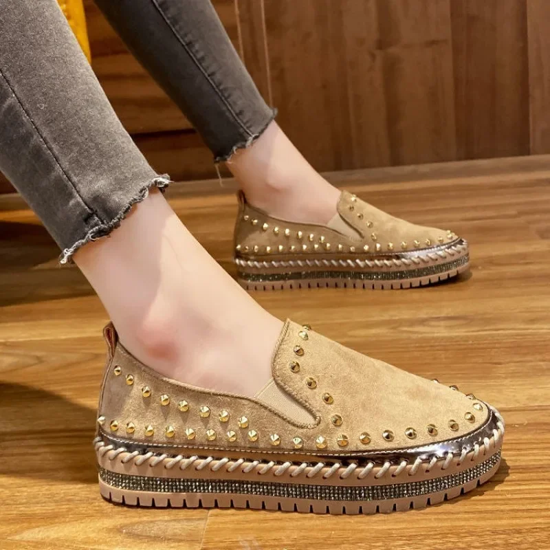 Rock Canvas Low Shoes For Women Mocassini Calzature Donna High On Platform Trends 2024 Casual Cheap Summer Nuovo Arrivo Urban A In H