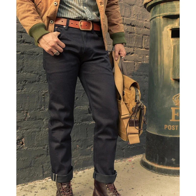 Red Tornado 14.5Oz Sellage Jeans Slim Leg Apertura Forma Di Denim Grezzo 511 Gt