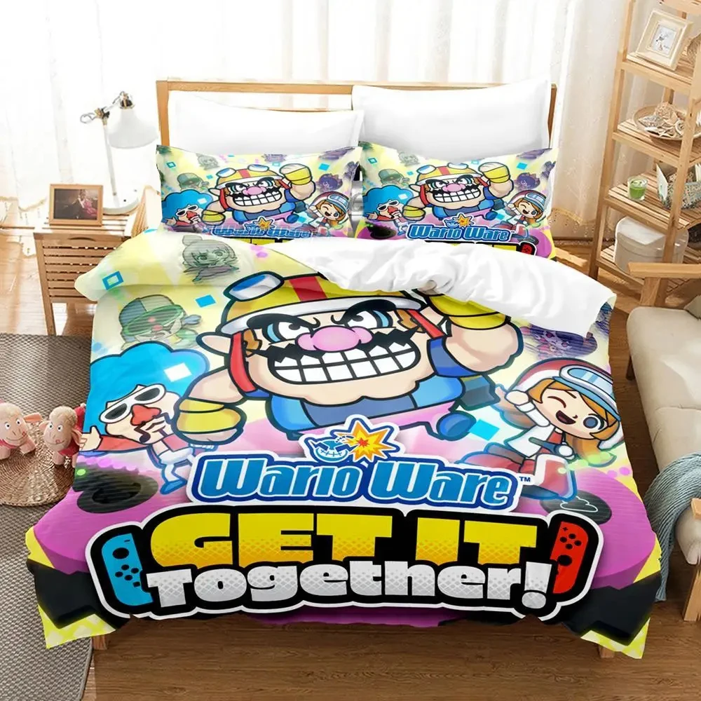 Cartoon Wario Ware Get It Together Set Biancheria Da Letto Copripiumino Set Copripiumino Federa Trapunta King Queen Size Ragazzi Adulti