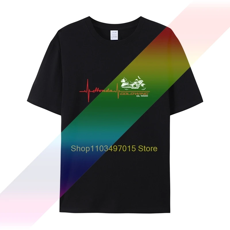 T-Shirt Maglia Per Moto Goldwing Gl 1800 Maglietta Bianca Cuore Maglietta