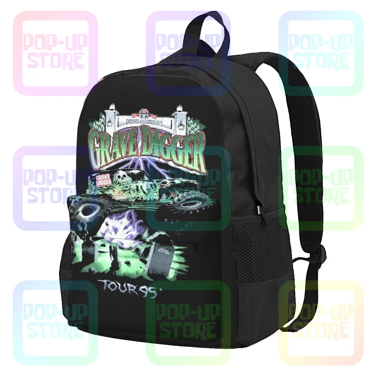 1995 Grave Digger Monster Truck Bigfoot Jam Zaino Di Grande Capacità Vintage Personalizzato
