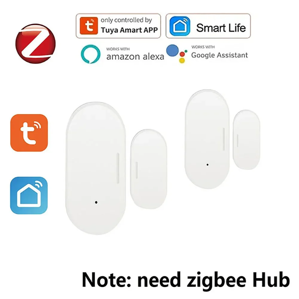 Tuya Zigbee Smart Door & Window Sensor Door Open/Close Detector Smart Home Alarm Smart Life Control Tramite Alexa Google Home