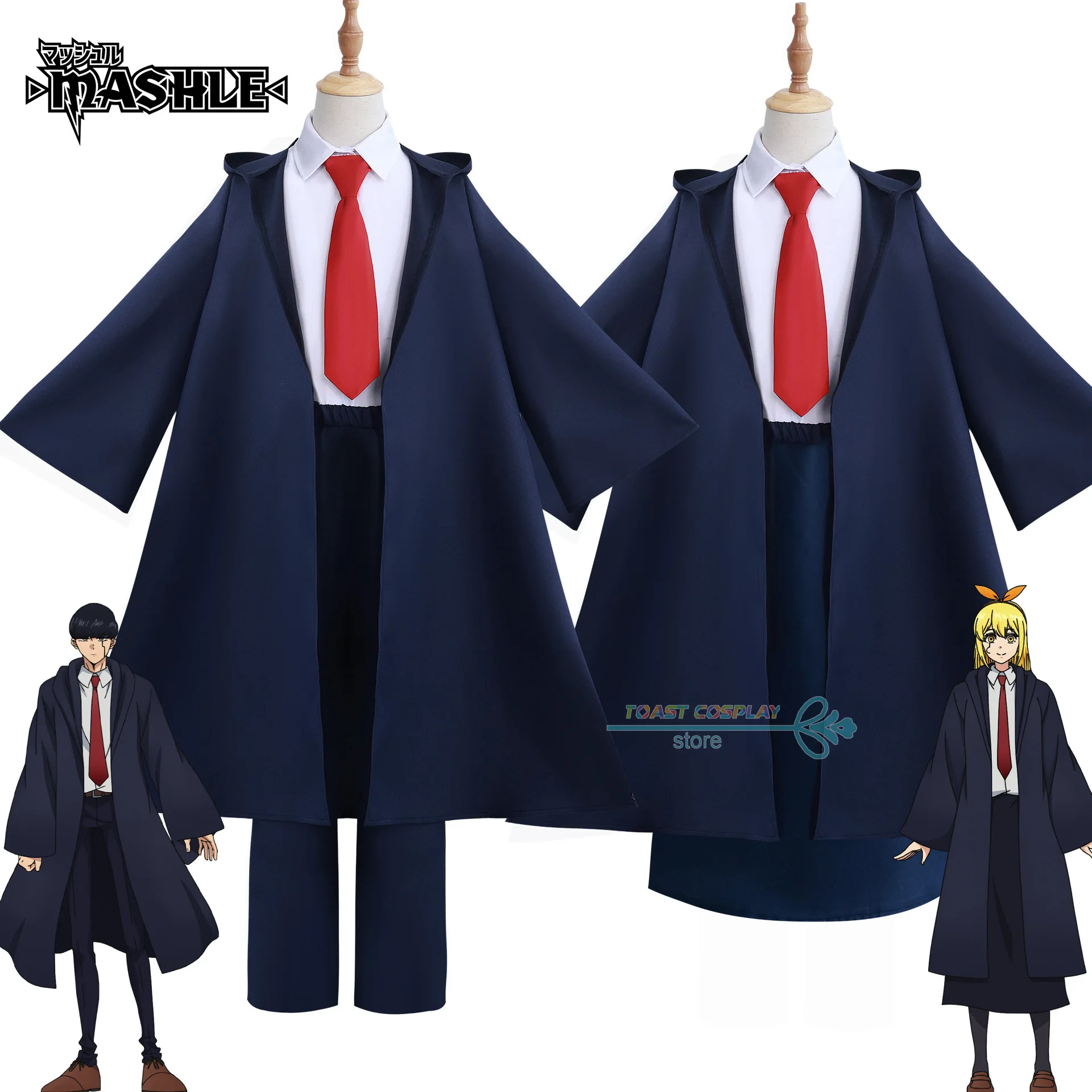 Anime Mashle: Magic And Muscles Mash Burnewad Lemon Irvine Costume Cosplay Blue Easton Magic Academy Uniform Hallowen Suits
