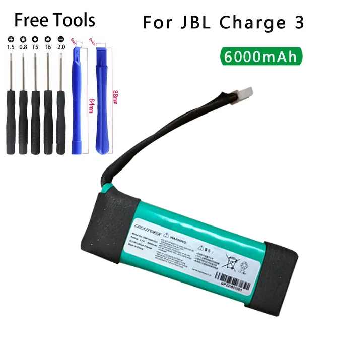 Muslimfor Jbl Charge 3 Charge3 Batteria 3.7V 6500Mah Bateria Per Jbl Speaker Charge 3 Charge3 Con Strumento A Discesa