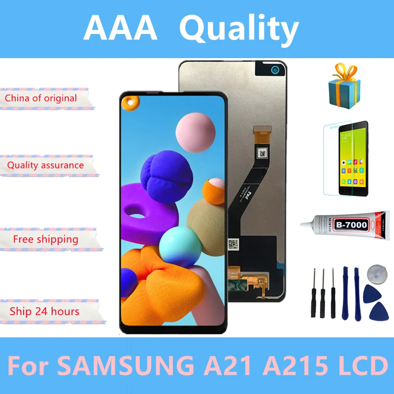 Originale Di Alta Qualità Per Samsung A21 A215 Display Lcd Touch Screen Digitizer Lcd Per Samsung A21 A215 Sostituzione Display