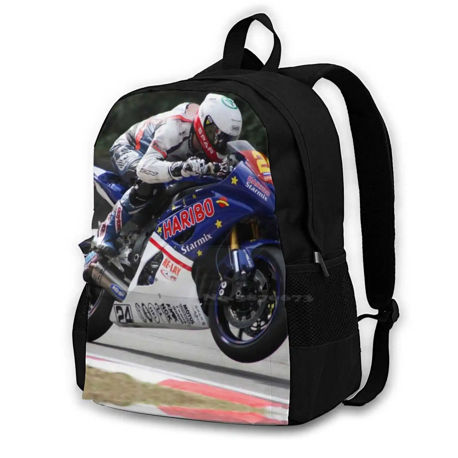 Team Starmix Bag Zaino Per Uomo Donna Ragazze Adolescente Nero Starmix Bsb Marche Hatch Moto Metzeler Stirlings