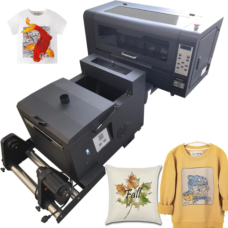 30Cm Dtf Film Printer Powder Shaker Forno Xp600 Dual Digital Inkjet Dtf Printer Garment Hoodie Tshirt Printing Machine A3