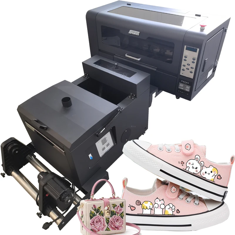 Nuovo Design Double Xp600 Canvas Bag T Shirt Pet Film Inkjet Dtf Printer Printing Machine A3 Dtf Printer