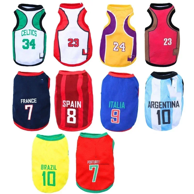 Dog Sport Jersey Pet Clothes For Summer Apparel Puppy Pet Clothes Abbigliamento Da Basket Puppy T-Shirt Summer Pet Cat Shirts