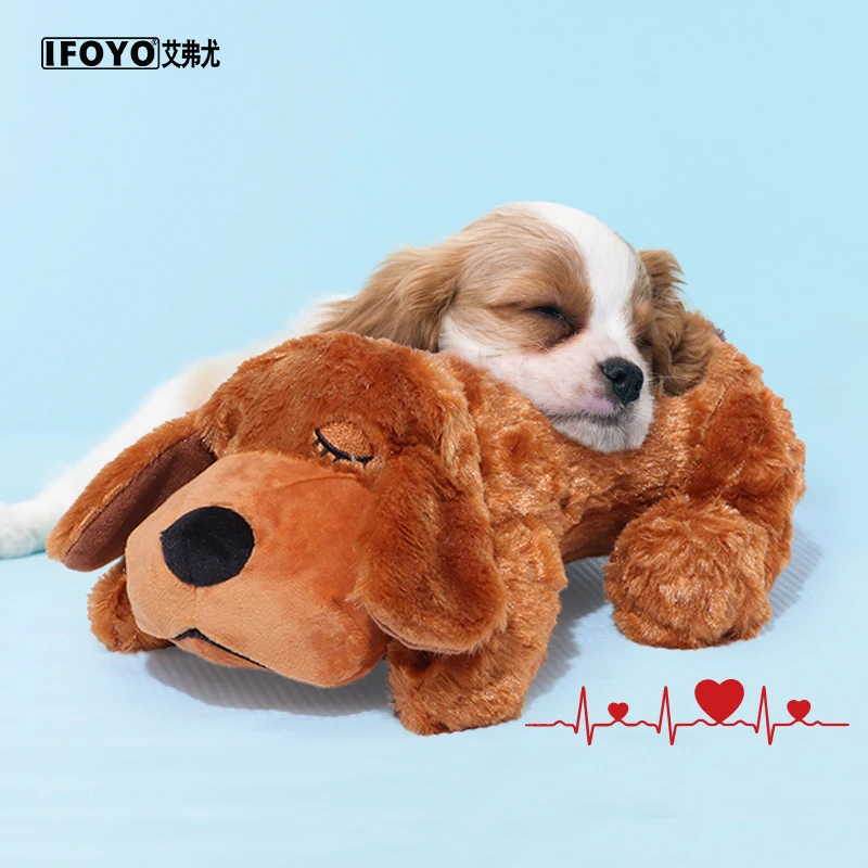 Pet Heartbeat Puppy Educational Dog Peluche Pet Comodo Coccole Sollievo Dall'Ansia Sleep Aid Doll Durevole Drop Ship