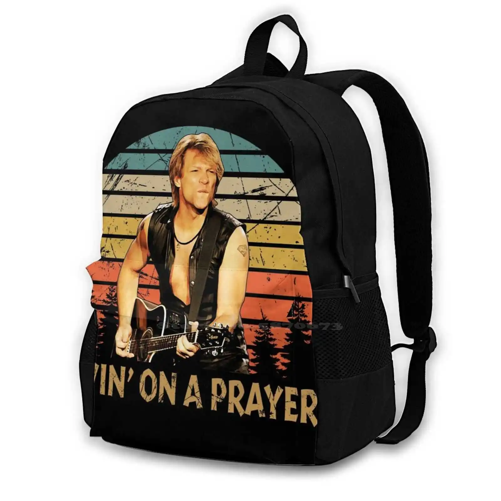 Living On Preghiera Vintage Wanted Dead Or Alive Bon Shirt Joti Gift For Fans And Lovers Fashion Bags Zaini Jovi Girl Jovi Bon