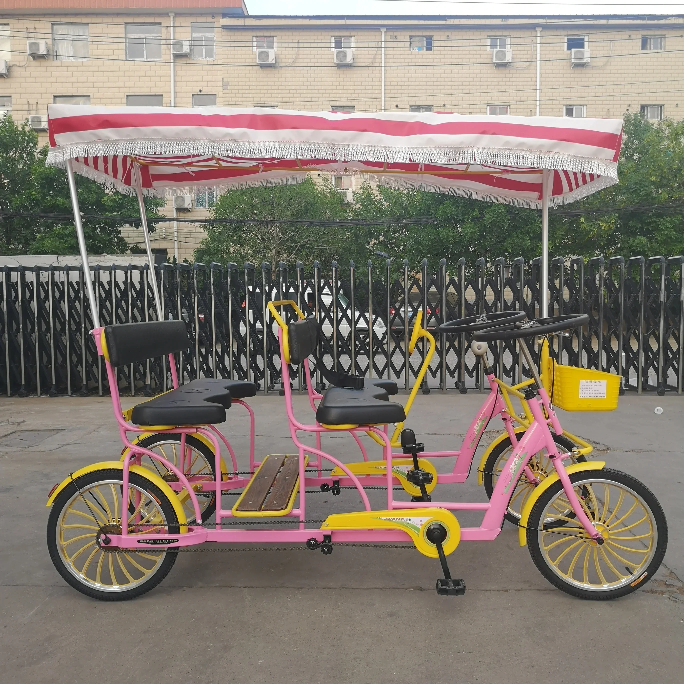 Factory Outlet 4-6 Persone Surrey Bike Tandem Bike Per Visite Turistiche