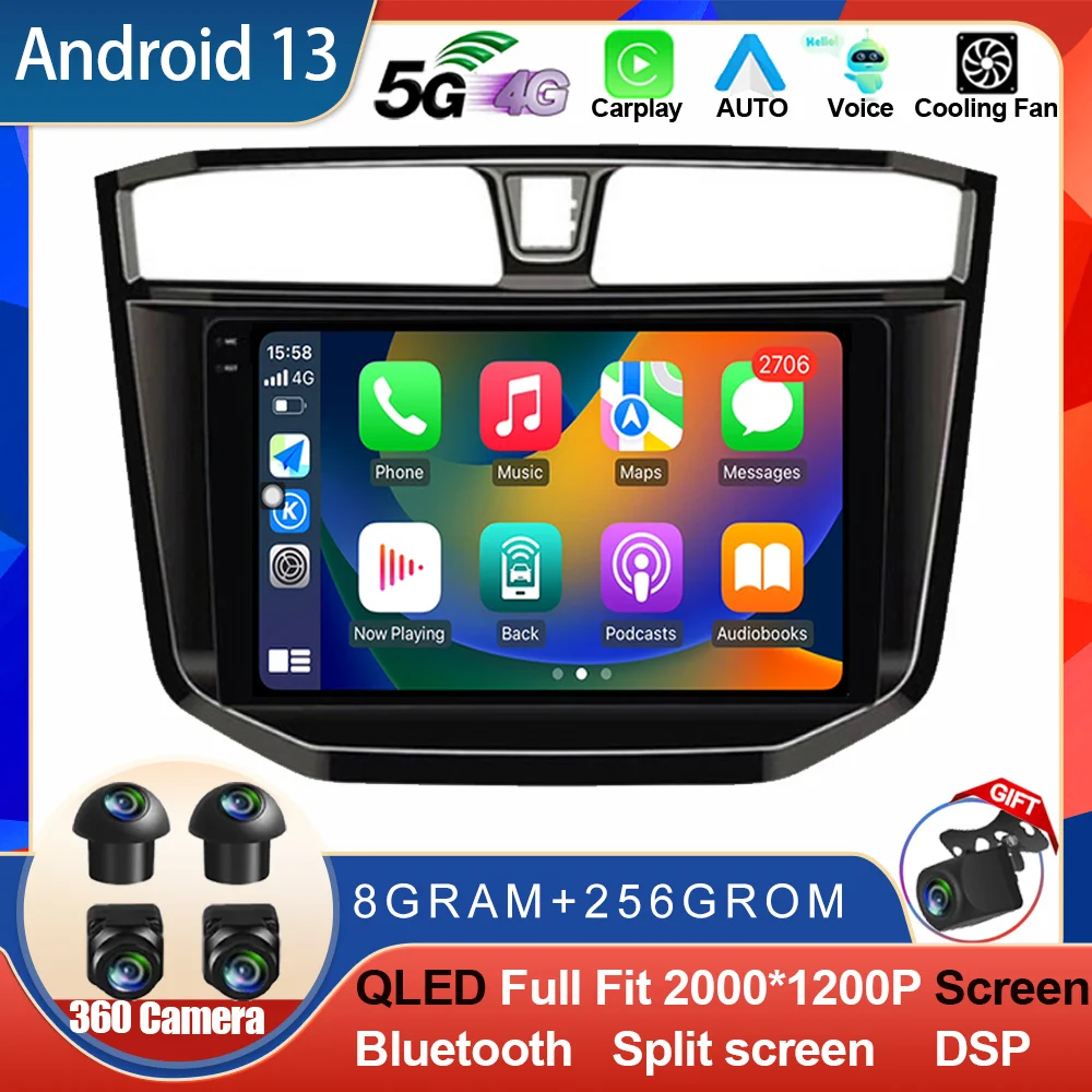 Android 13 Per Maxus Ldv T70 T60 Mg Extender 2019 - 2021 Multimetia Swc Media Radio Bt 360 Controllo Vocale Panoramico Gps Carplay