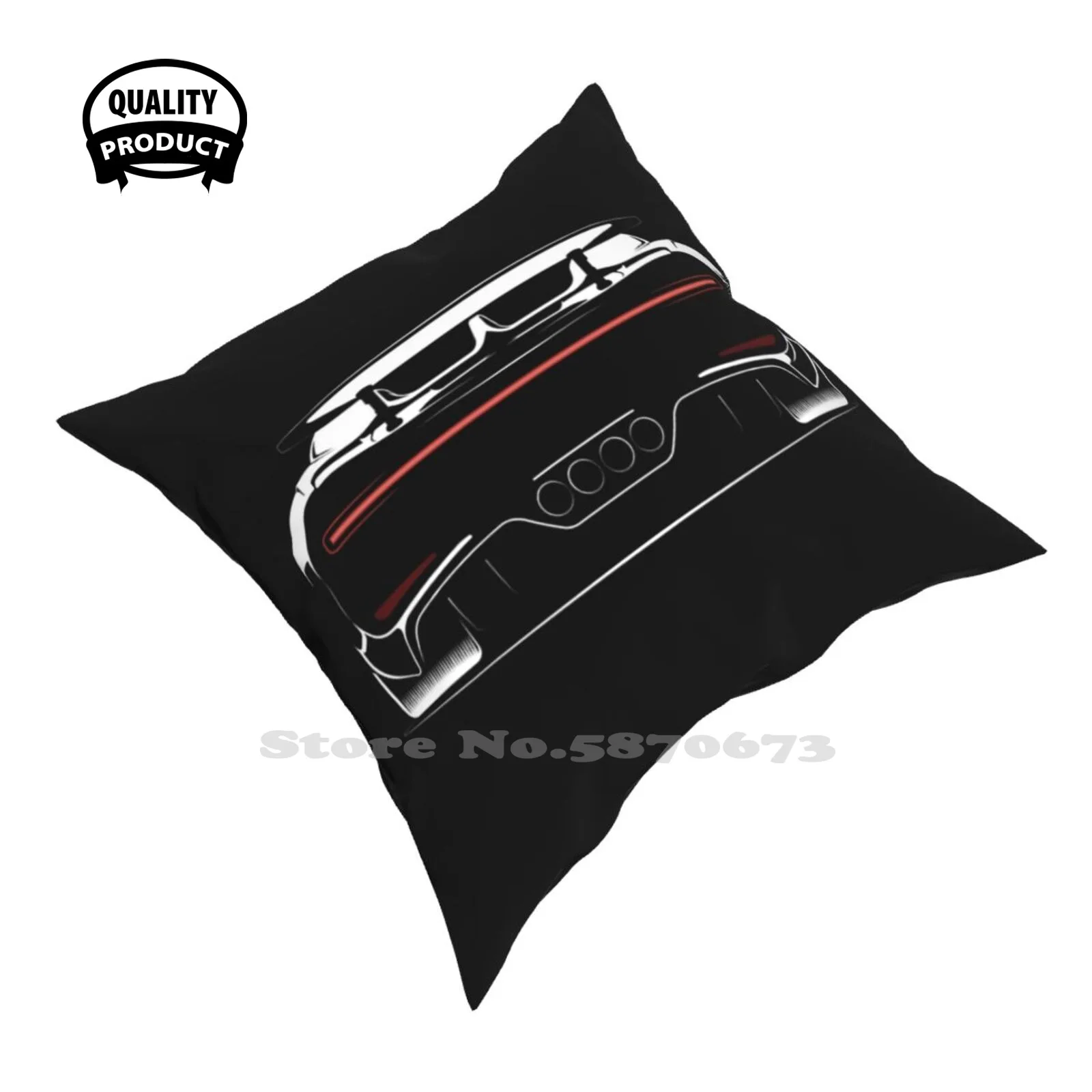 Ufo Throw Cushion Pillow Cover Supercar Automotive Vector Car Art Motor Italia Italian Aventure Time Trump Ferrari 911 Vag
