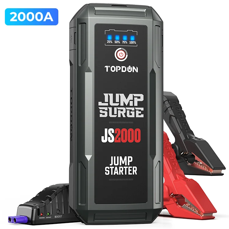 Topdon Eu Usa Australia Stock Js2000 2000A 12V Caricabatteria Portatile Per Auto Jump Box Booster Pack Power Bank Jump Starter