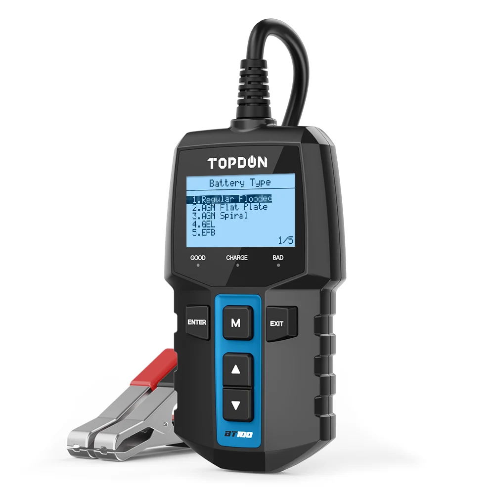 Topdon Bt100 12V Car Atuotive Auto Battery Charge Scarica Analyzer Health Tester