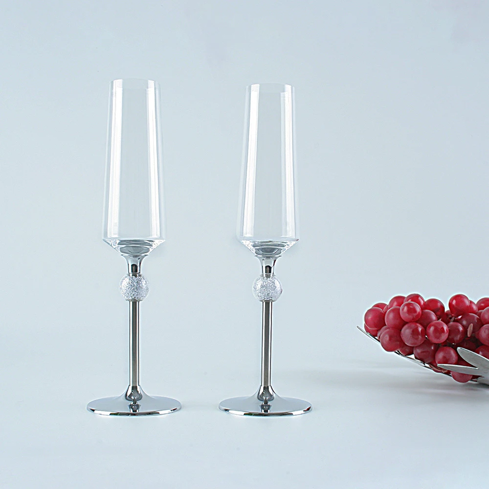 Da Sposa Champagne Flauti Vetro Cristal Champagne Francia Personalizzato Calice Di Vino Occhiali Regali Per La Cerimonia Nuziale Vetreria Per La Cucin
