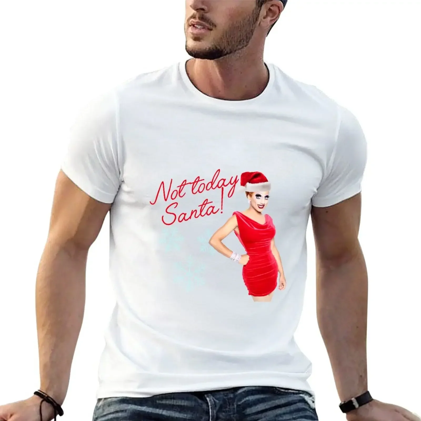 Bianca Del Rio-Non Oggi Santa T-Shirt Anime Abbigliamento Estate Top Abbigliamento Uomo