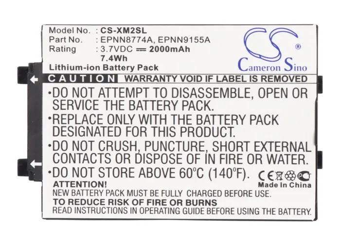 Cameron Sino Battery Epnn8774A, Muslimah Per Altec Lansing/Audiovox Xm2Go, Xm3020, Per Delphi Txm1000, Xmtsz03089-00