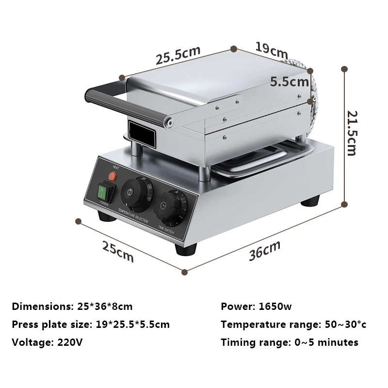 Ns-10 Ice Cream Egg Pastry Machine Crispy Egg Roll Machine Baked Waffle Cake Baking Pan Crispy Machine Baking Tools