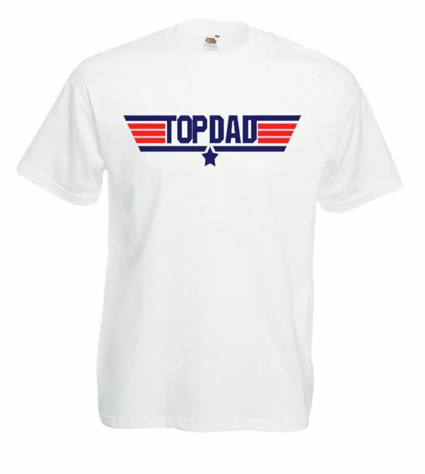 T-Shirt Unisex White Top Dad Pilot Wings Logo Airforce Movie Spoof