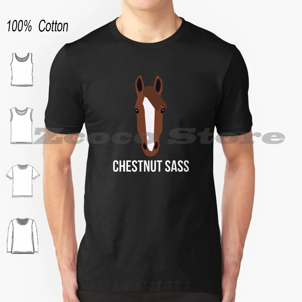 Sass T-Shirt 100% Cotone Uomo Donna Modello Personalizzato Sass Horse Blaze Equestre Equino Equus Milestone Equestrianismo