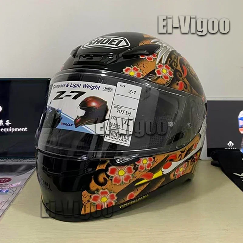 Casco Moto Integrale Shoei Z7 Red-Crown Riding Motocross Racing Moto Casco Casco Moto Capacete Moto