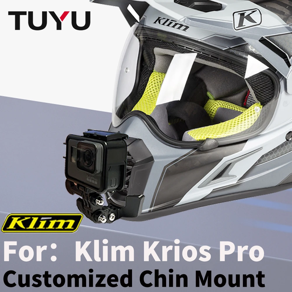 Tuyu Custom Cnc Aluminium Klim Krios Pro Helmet Chin Mount Per Gopro Max Hero 10 9 Insta360 One Rs Dji Yi Accessori Per Fotocamere